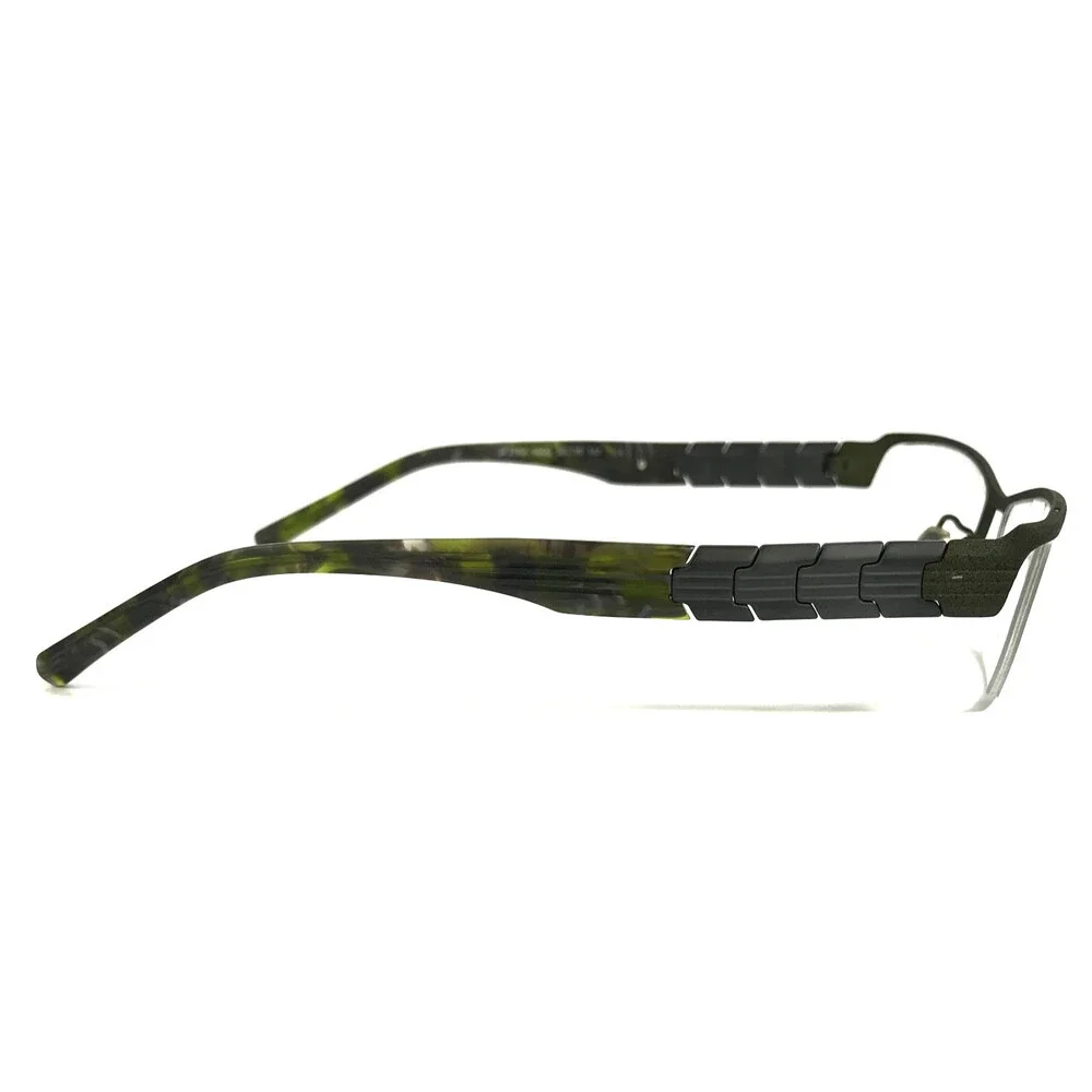 J.F. Rey Eyeglasses Frames JF2582 4500 Gray Green Rectangle Half Rim 55-16-141